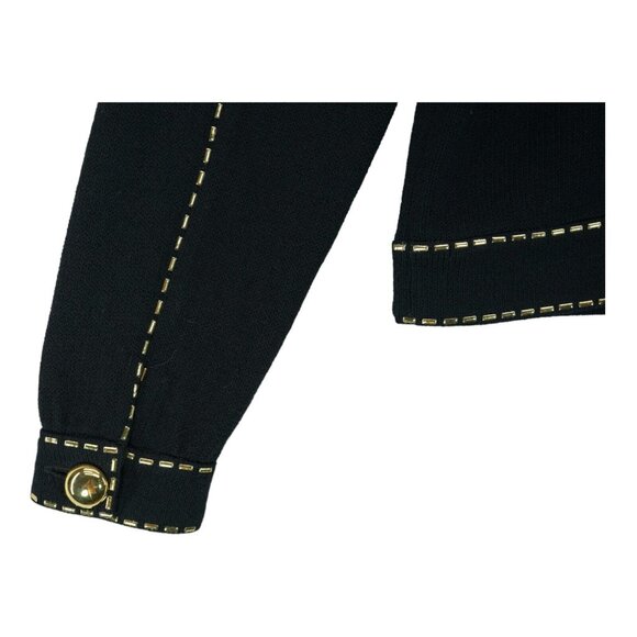ST JOHN COLLECTION by Marie Gray Knit Blazer Size Small Made in USA Gold Accents - Picture 5 of 5